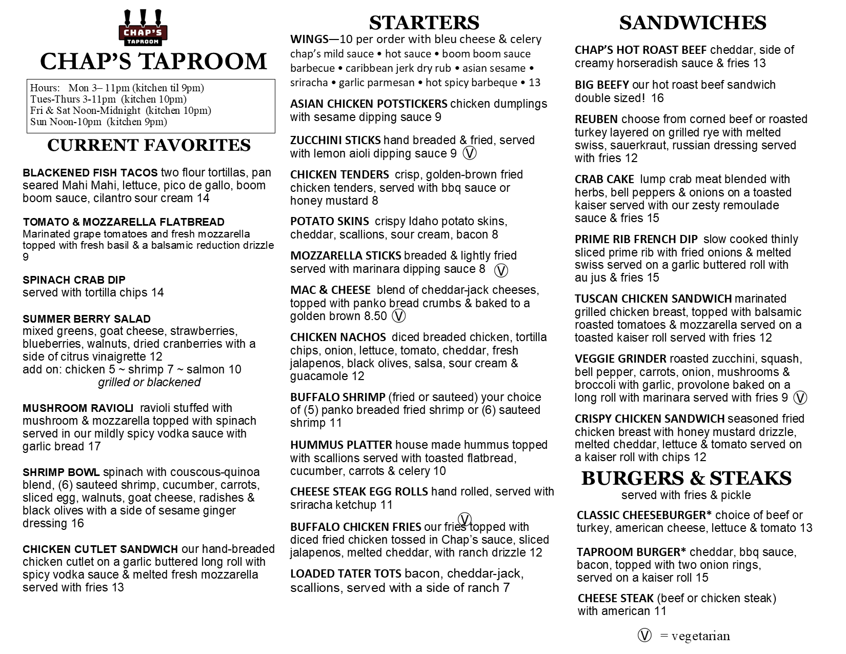 Current Selections | Chaps Taproom